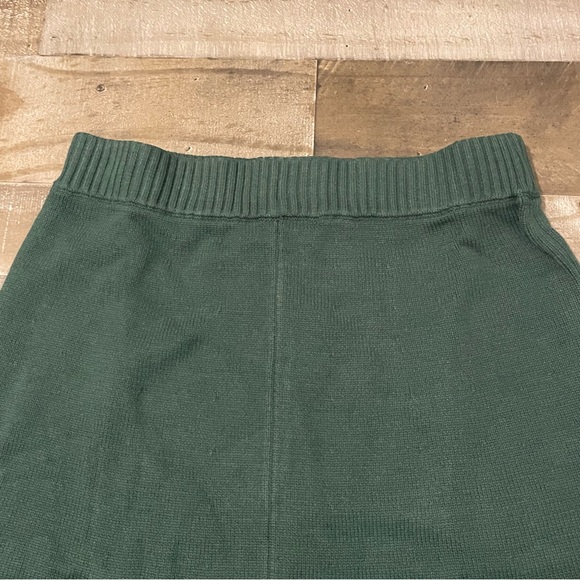 CAbi A Line Duo Knit Sweater Skirt MIDI sz L Dark Hunter Green - Picture 5 of 12